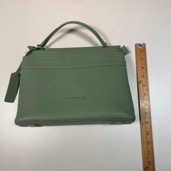 Marta Ponti Portugal Sage Green Leather Satchel NWOT - Picture 7 of 10